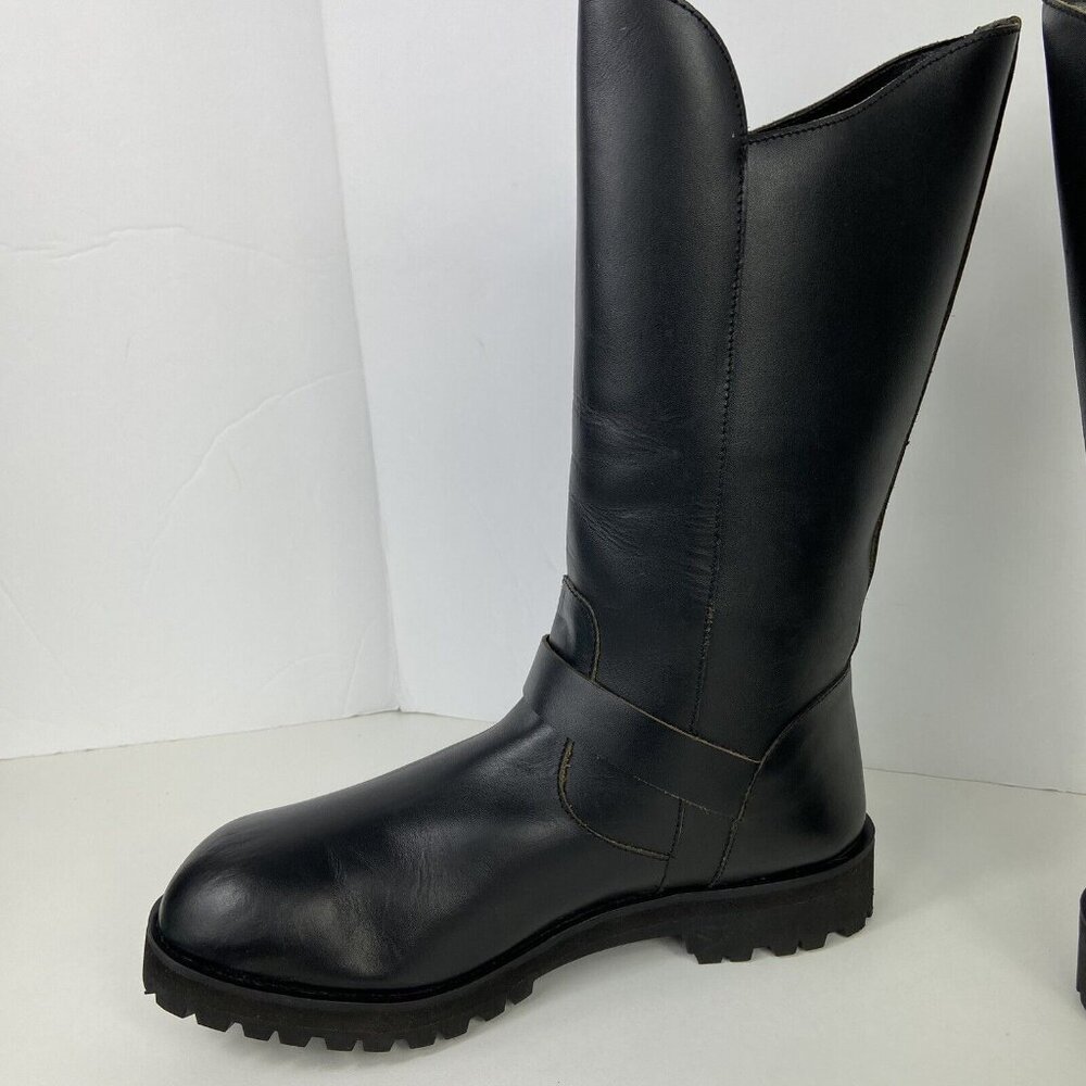 Vtg Leather Motorcycle Buckle Boots Sz 8 & 8.5 Made In Brazil Amazonas Goth Punk - Picture 6 of 14